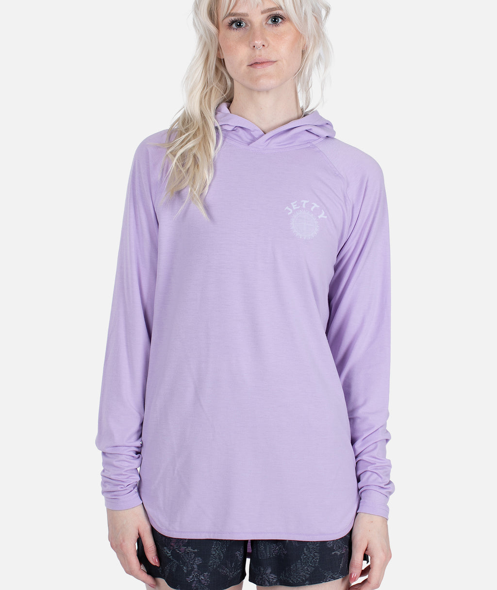 Camisa UV con capucha radial - Lavanda