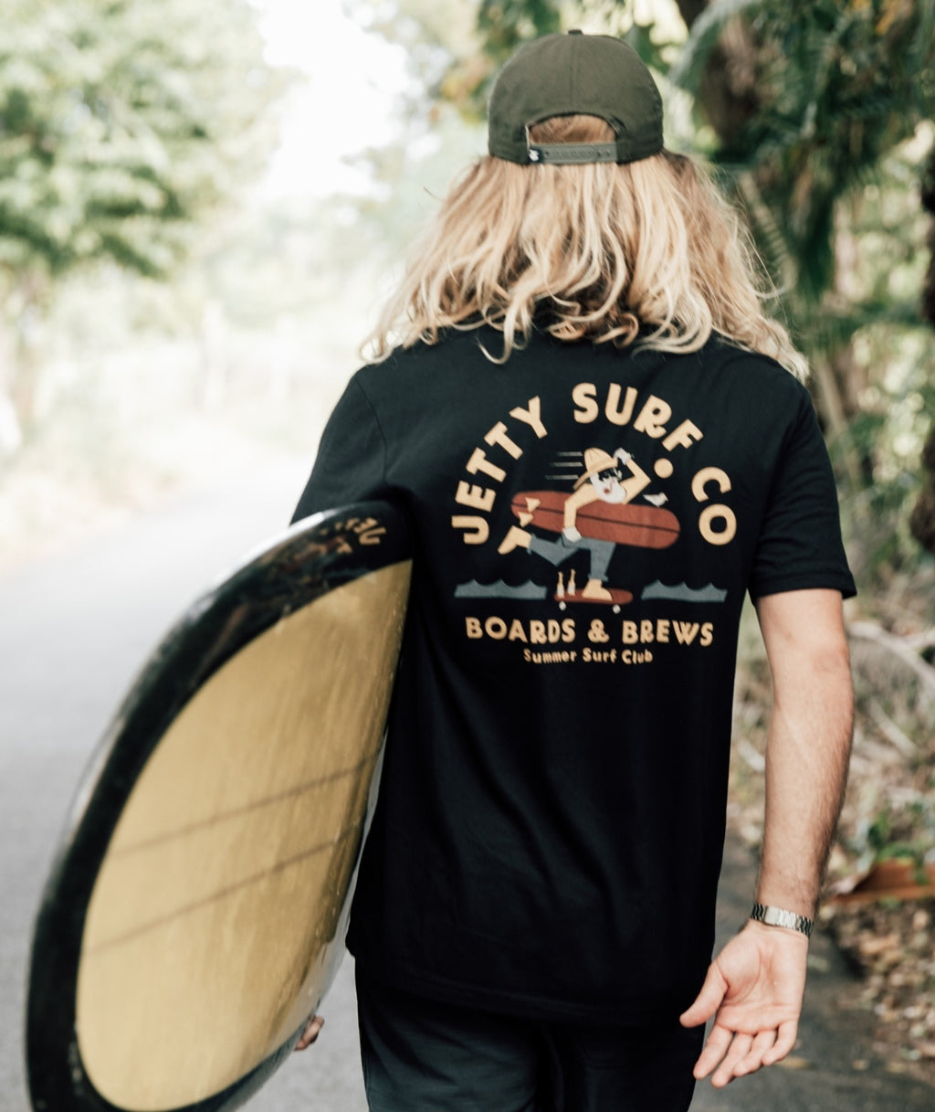 Boards & Brews Tee - Black - Jetty