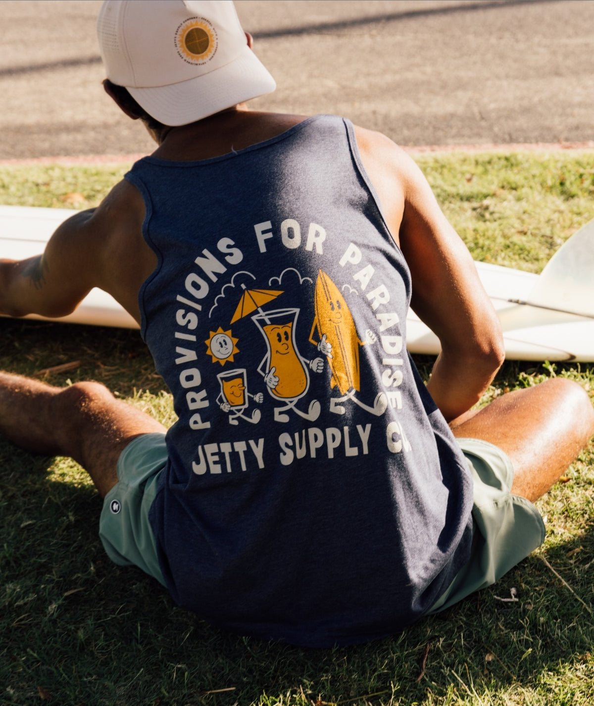 Paradise Pals Tank - Navy - Jetty