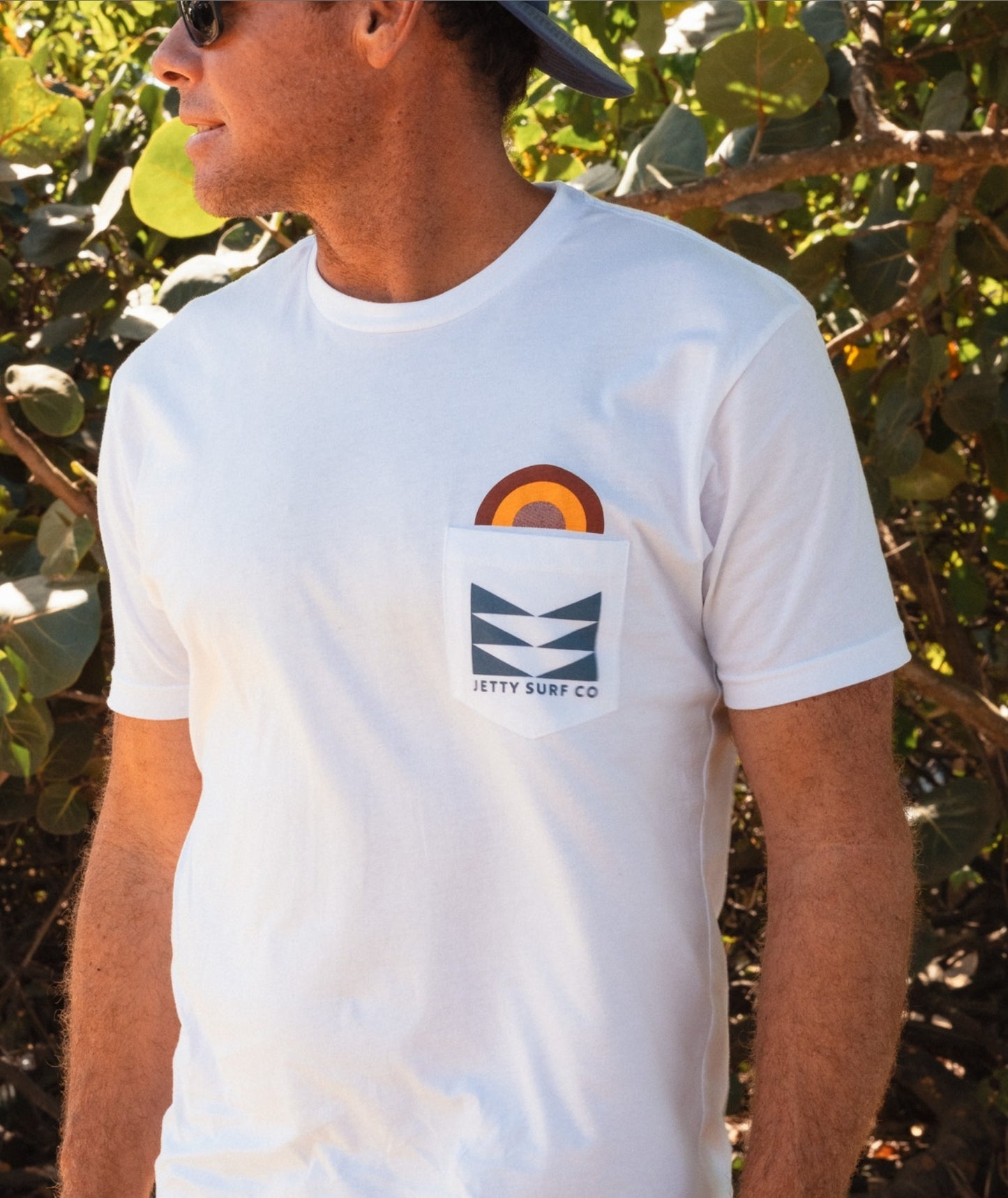 Prism Pocket T-Shirt – Weiß