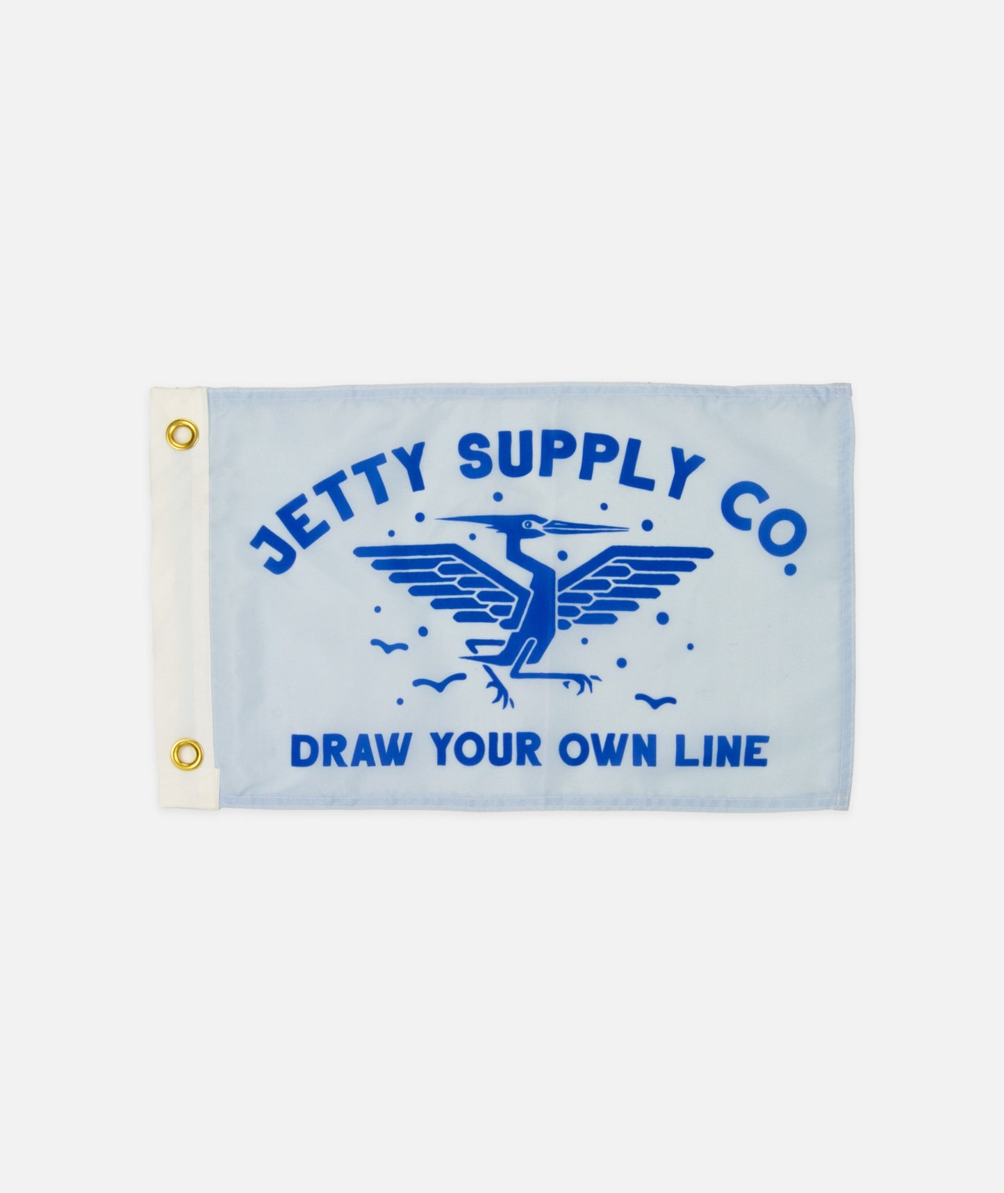 Heron Boat Flag - Light Blue