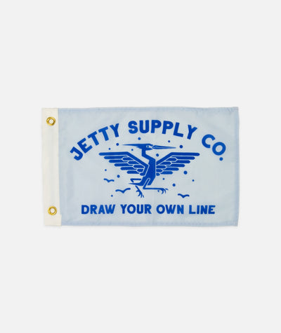 Heron Boat Flag - Light Blue