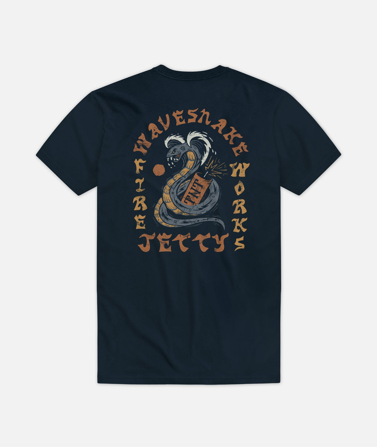 Wave Snake Tee - Navy - Jetty