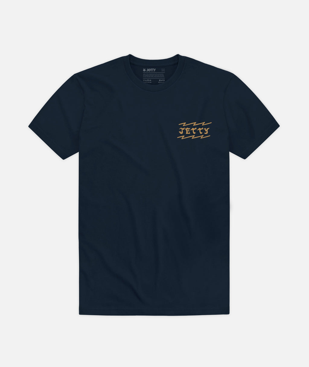 Wave Snake Tee - Navy - Jetty