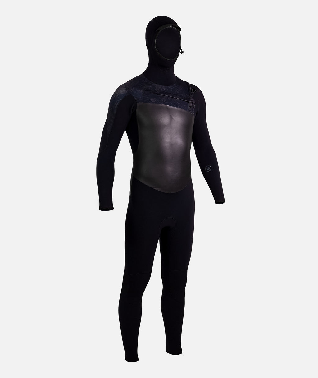 Hooded 4/3 Wetsuit - Black - Jetty