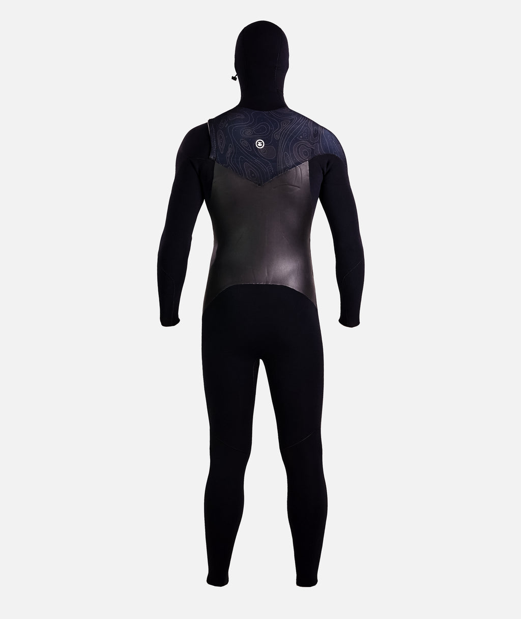 Hooded 4/3 Wetsuit - Black - Jetty