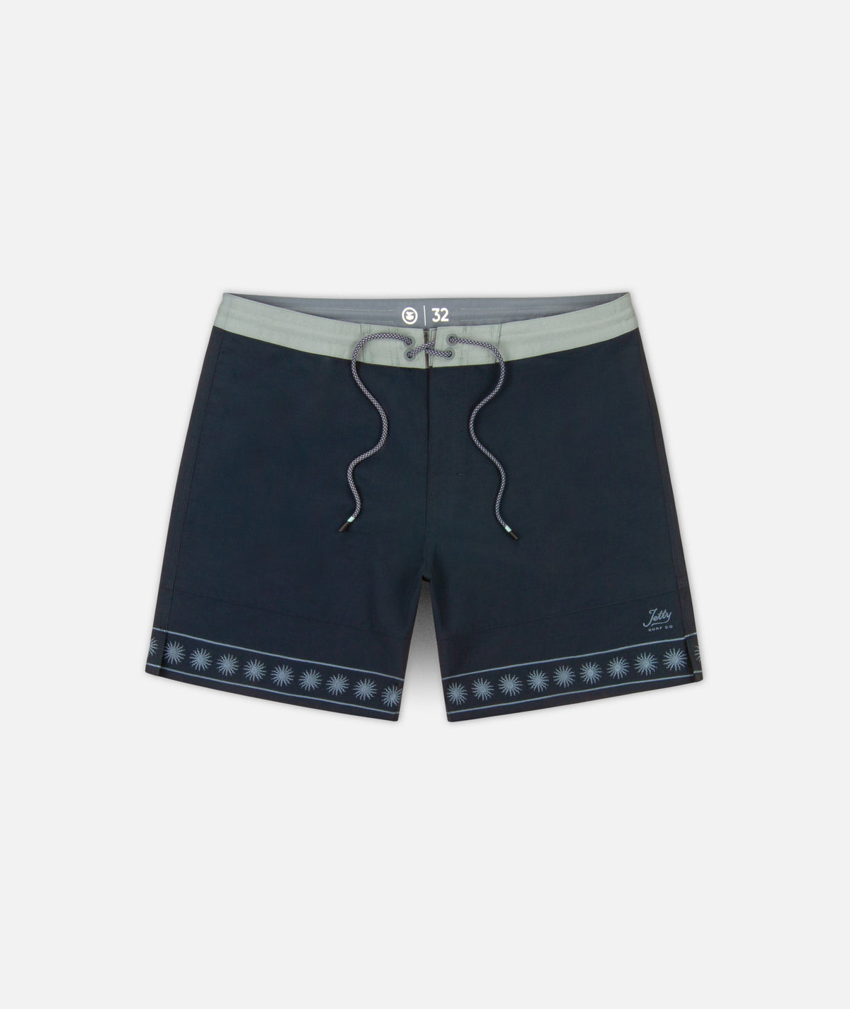 Glendola Embroidered Boardshort - Navy - Jetty