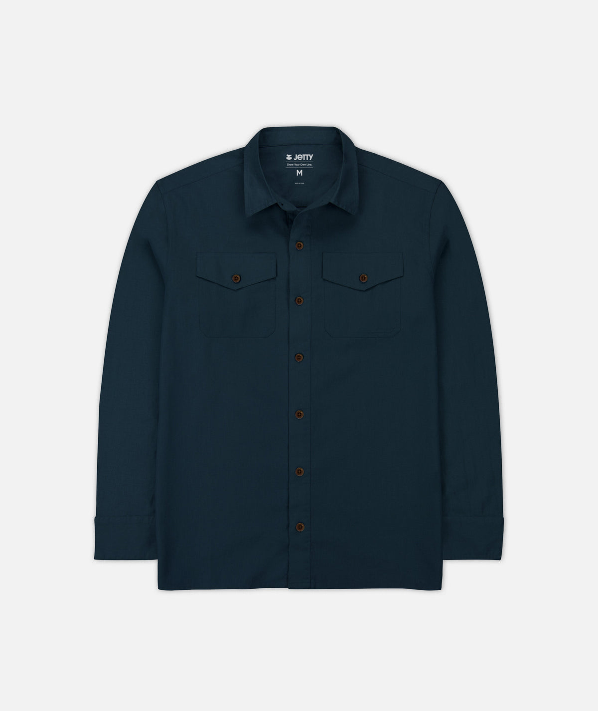 Noah Long Sleeve Shirt - Navy - Jetty