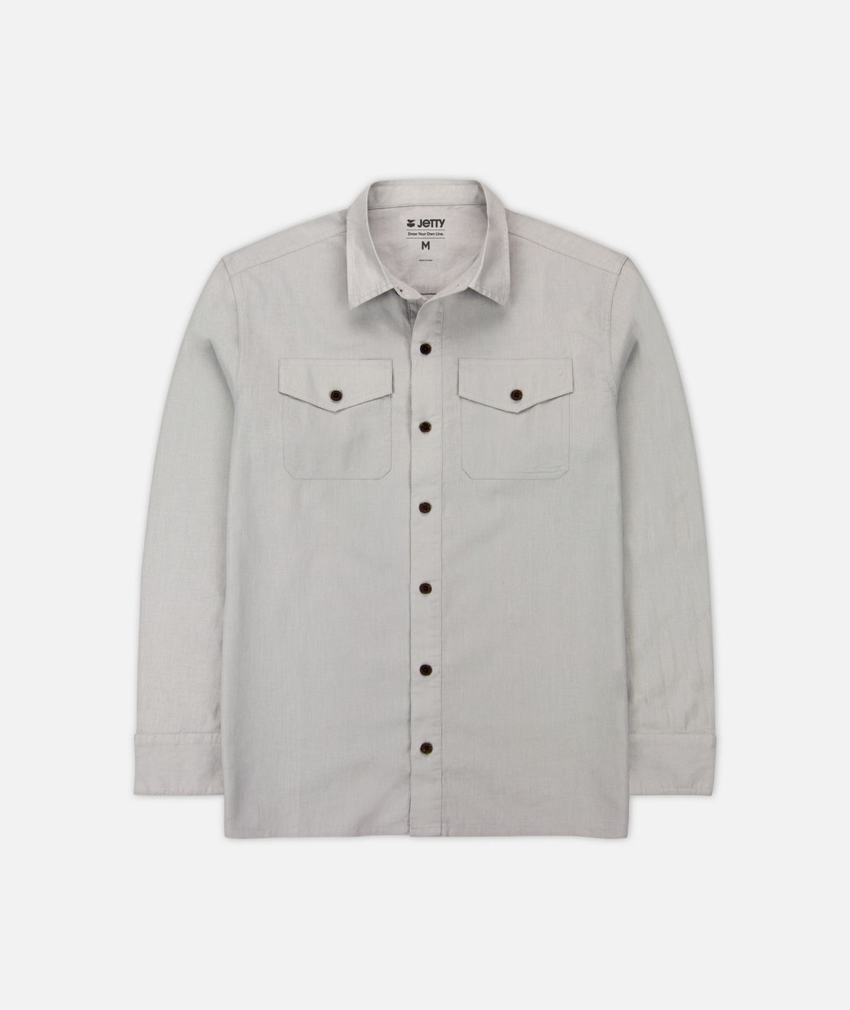 Noah Long Sleeve Shirt - Grey - Jetty