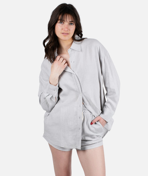 Atlantis Oversized Shirt - Blue - Jetty