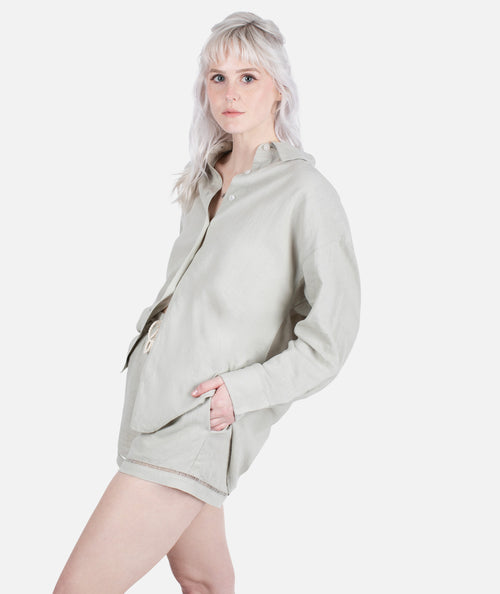 Atlantis Oversized Shirt - Sage Green - Jetty
