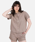 Cape Cod Jacquard Shirt - Brown - Jetty