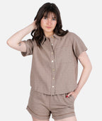 Cape Cod Jacquard Shirt - Brown - Jetty