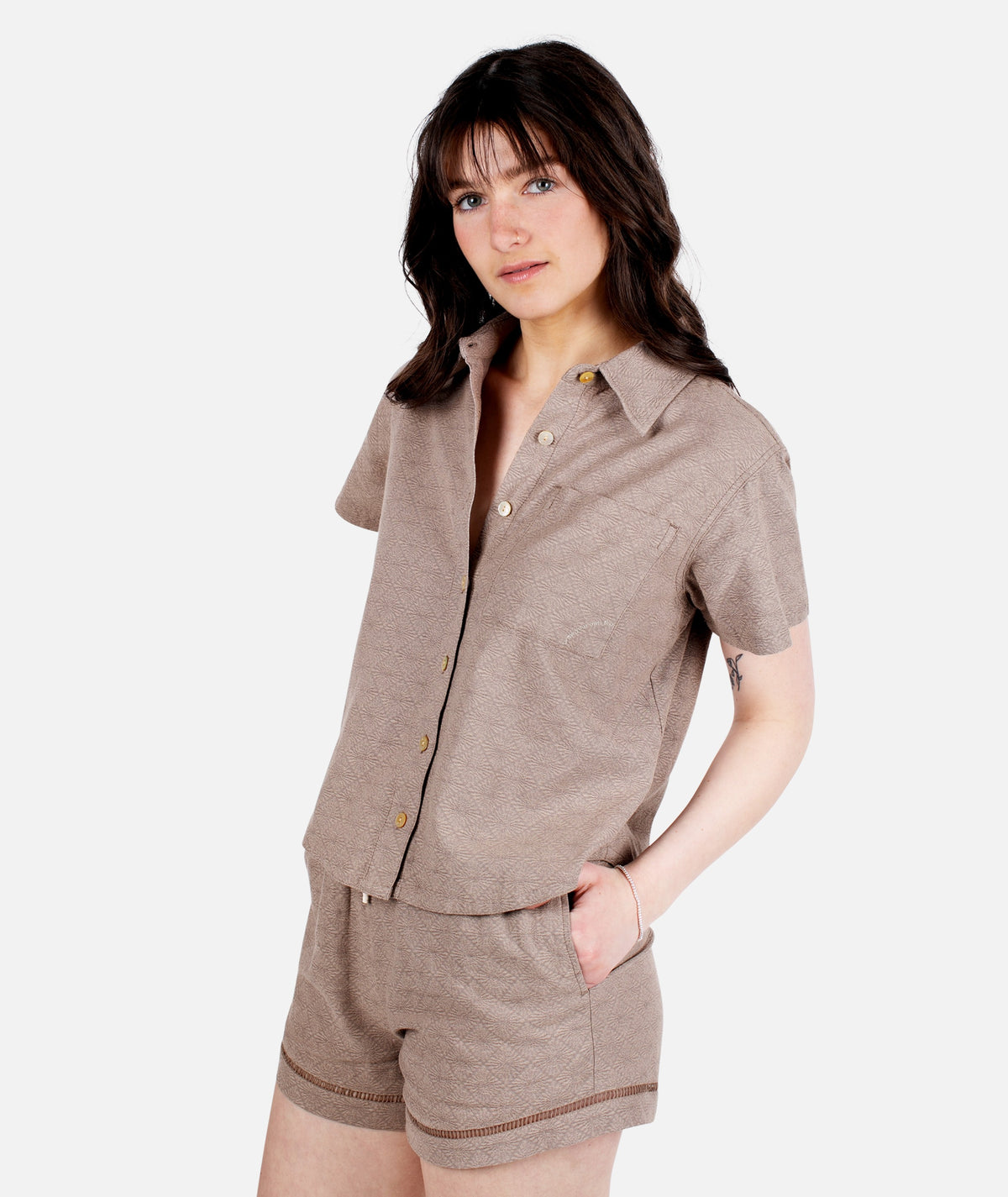 Cape Cod Jacquard Shirt - Brown - Jetty