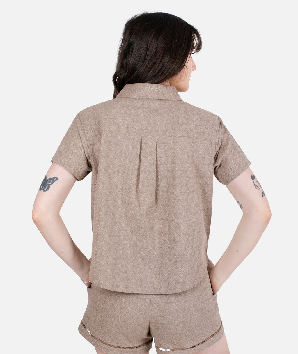 Cape Cod Jacquard Shirt - Brown - Jetty