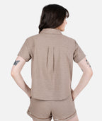 Cape Cod Jacquard Shirt - Brown - Jetty