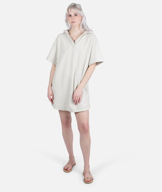 Cornwall Jacquard Terry Dress - White - Jetty