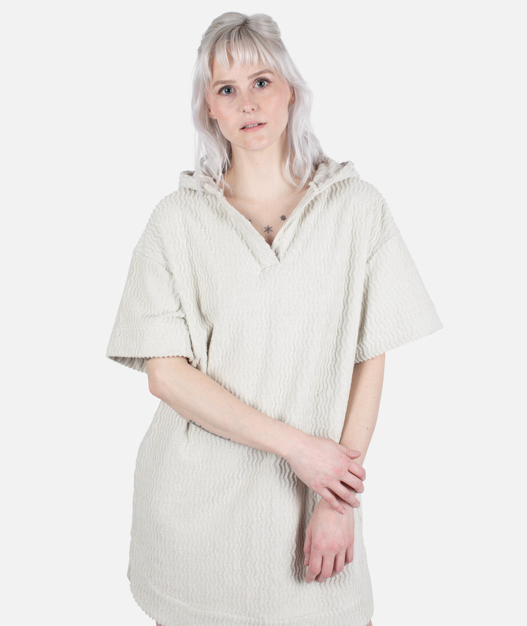 Cornwall Jacquard Terry Dress - White - Jetty