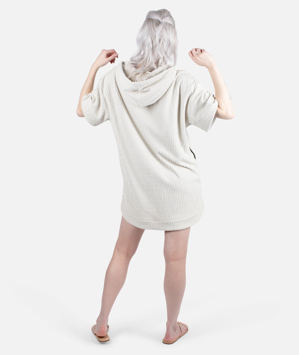 Cornwall Jacquard Terry Dress - White - Jetty