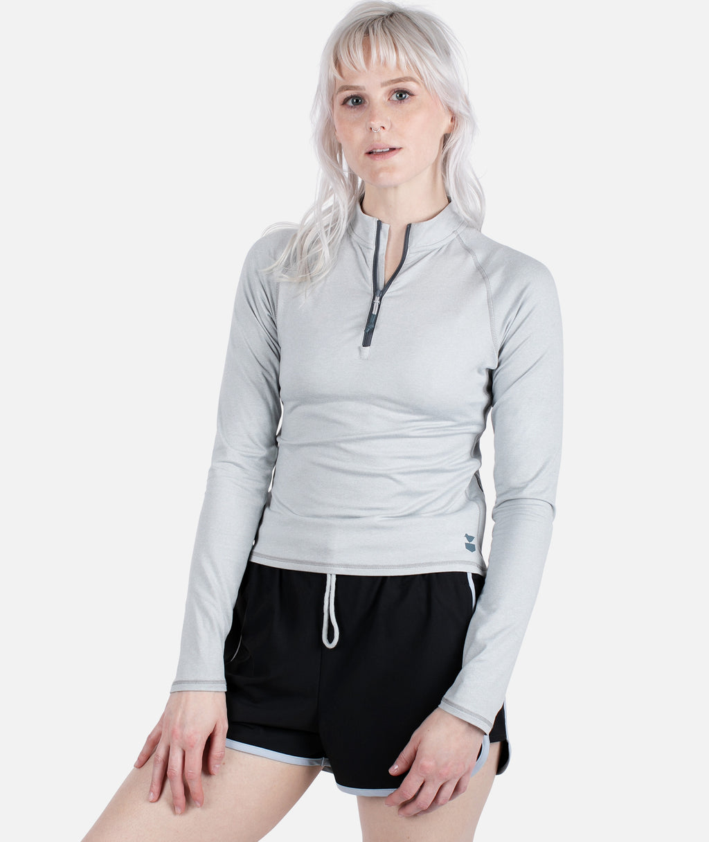 Montclair UV Quarter Zip - Blue - Jetty