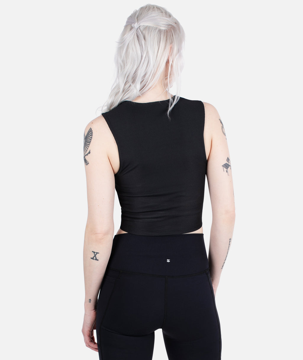 Mystic Rib Tank - Black - Jetty