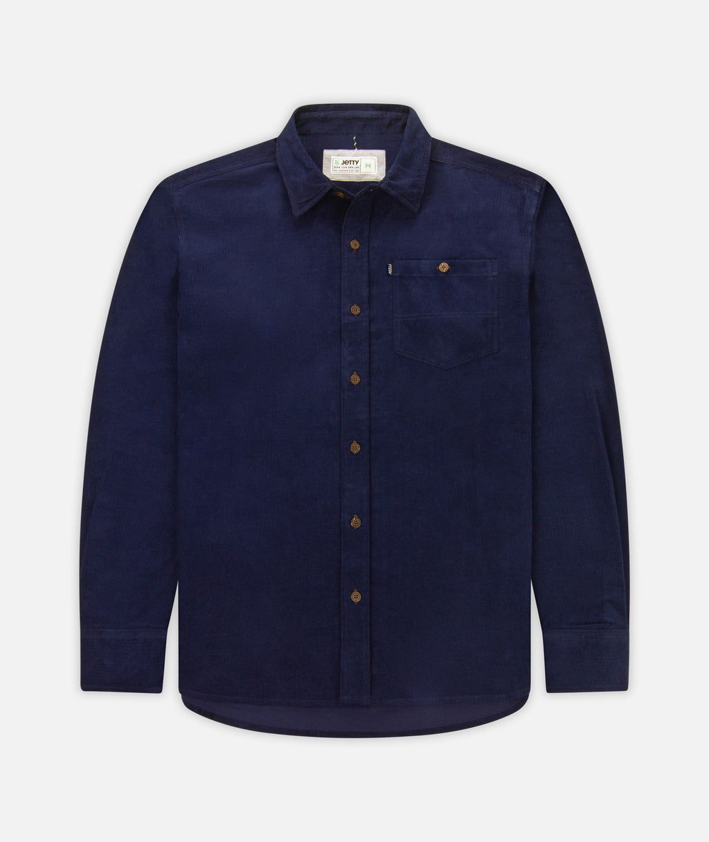 F24 Shoals Corduroy Shirt - Navy - Jetty