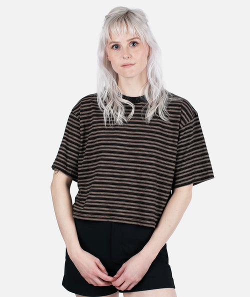 Avalon Striped Tee - Black - Jetty