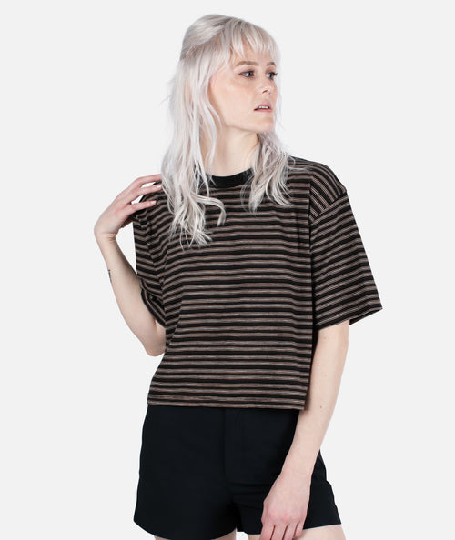 Avalon Striped Tee - Black - Jetty