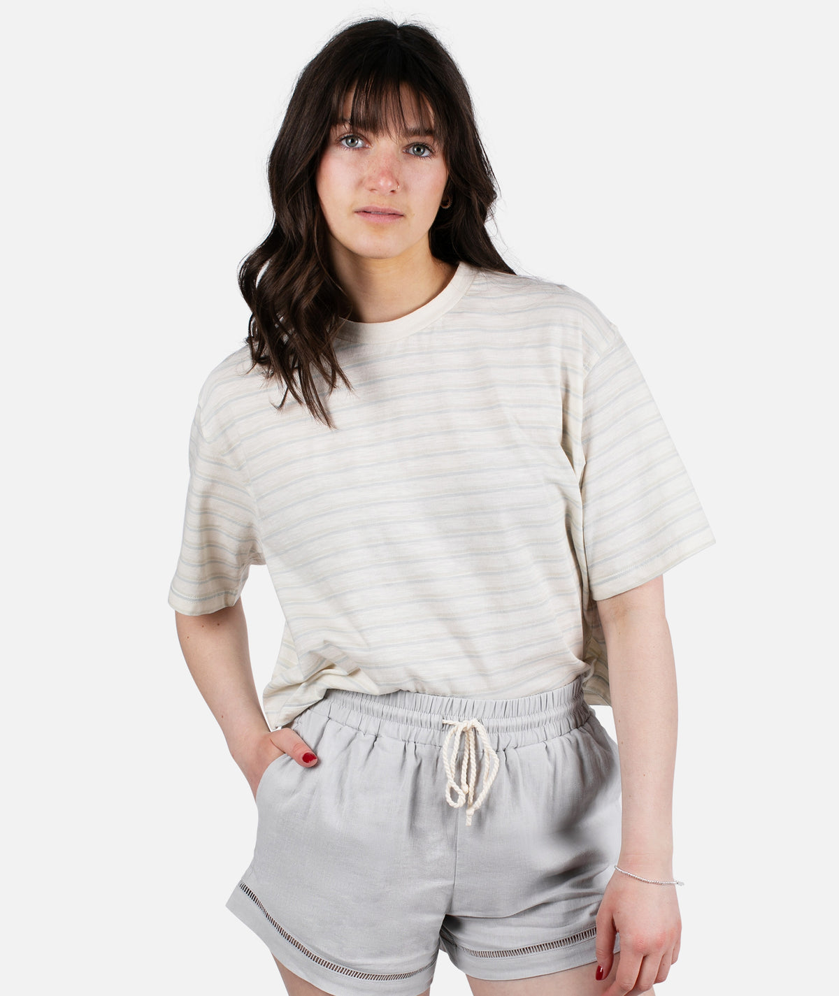 Avalon Striped Tee - White - Jetty