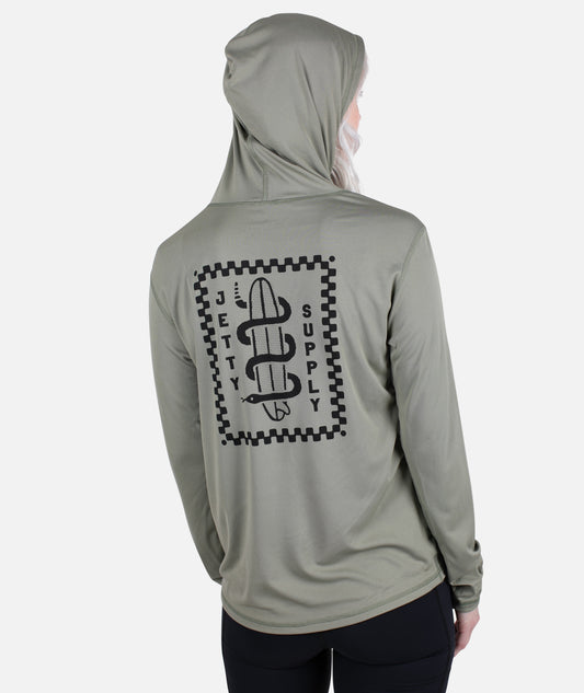 Wave Snake UV Long Sleeve - Olive