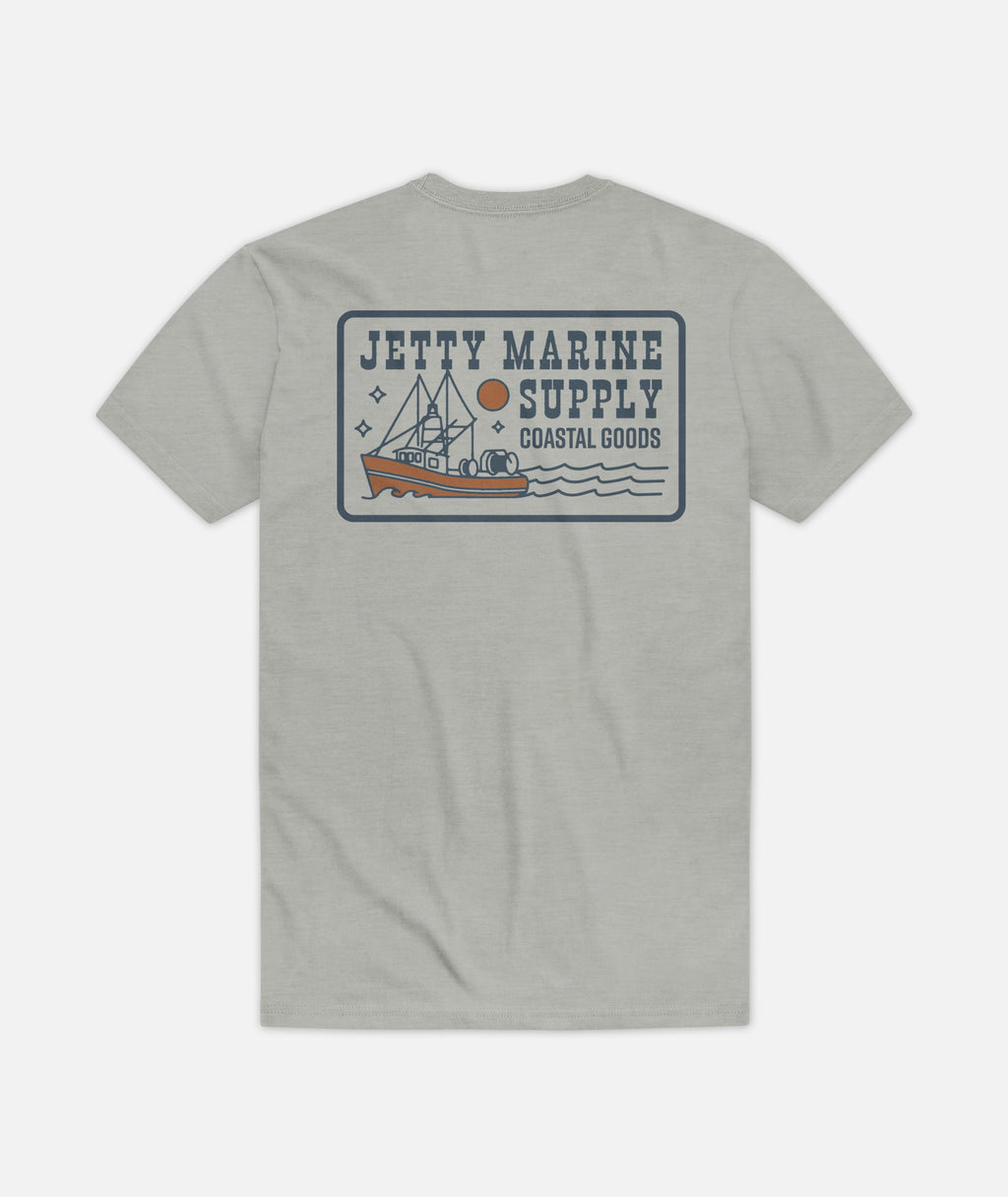 Trawler Tee - Heather Grey