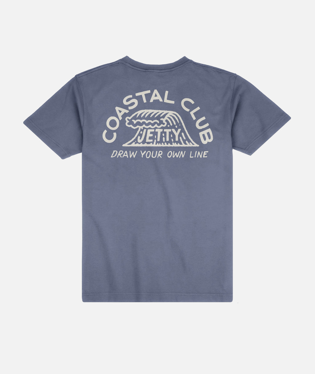 Coastal Club Pocket Tee - Fog