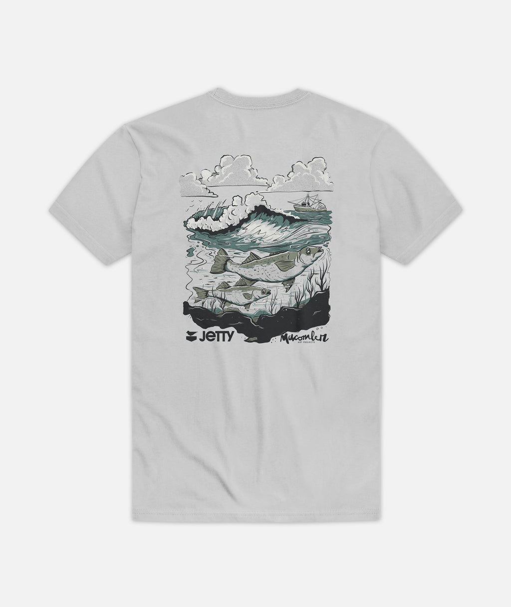 JRF Jetty x Macomber Tee - Silver - Jetty