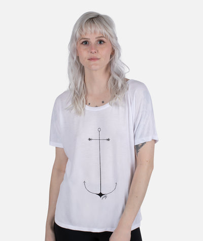 Camiseta con ancla - Blanco