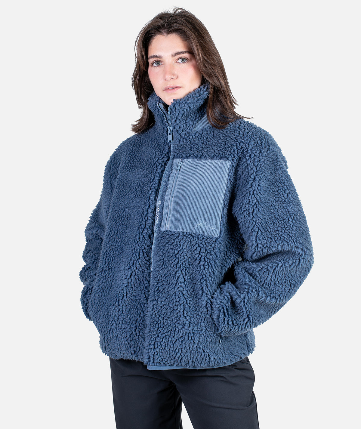 Cedar Hi Pile Fleece Jacket - Blue - Jetty