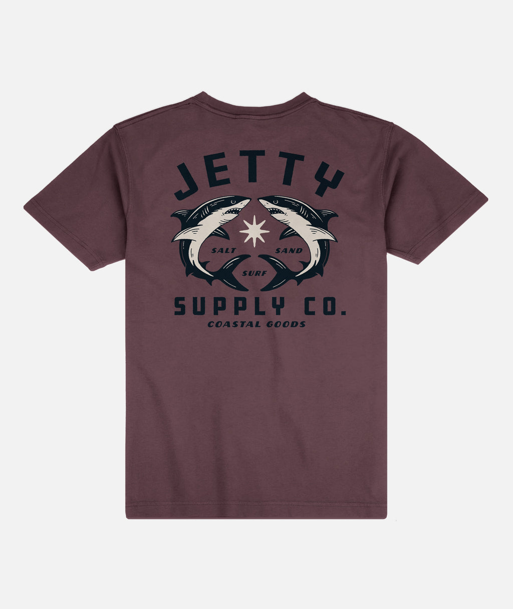 Bullshark Tee - Maroon - Jetty