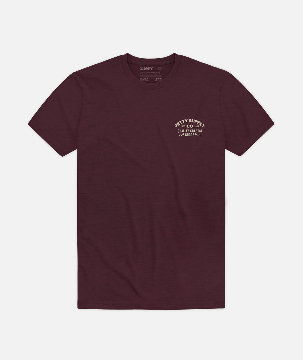 Derby Tee - Maroon - Jetty