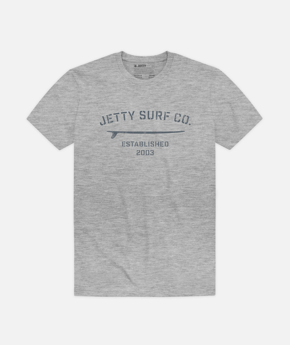 Stencil Tee - Athletic Heather - Jetty