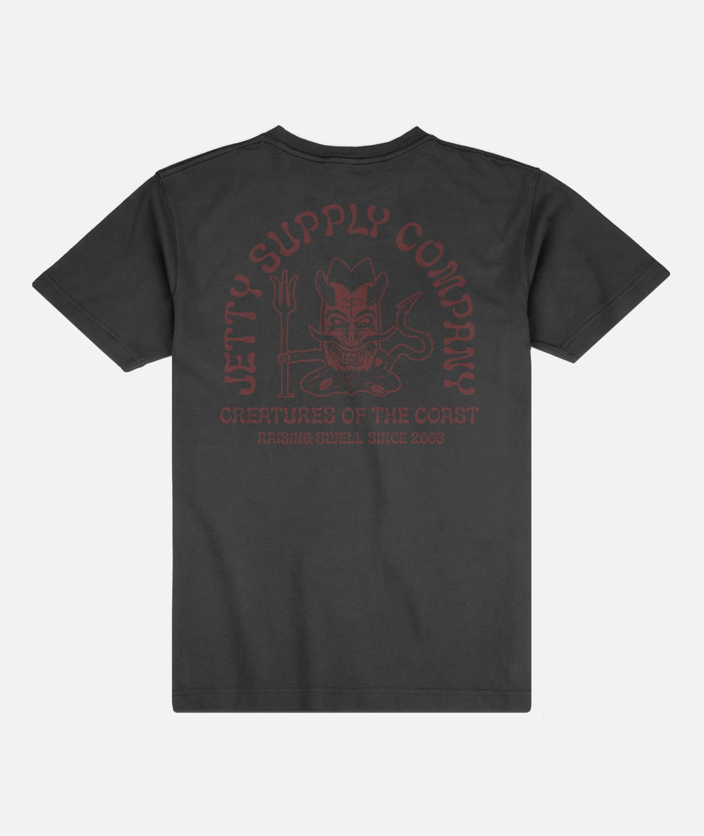 Twin Fin Tee - Black - Jetty