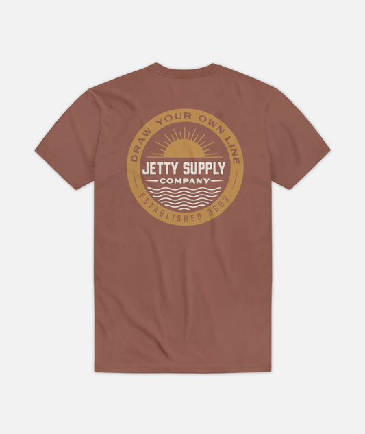 Waterline Tee - Brown - Jetty