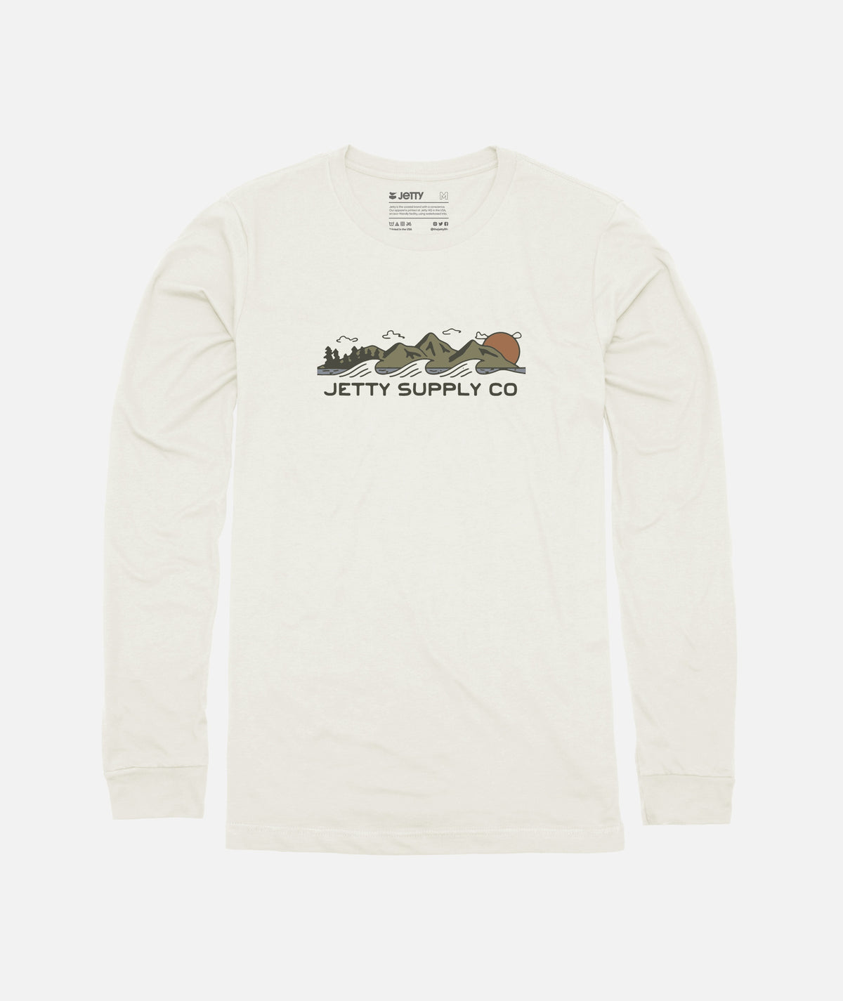 Peaks Long Sleeve - White - Jetty