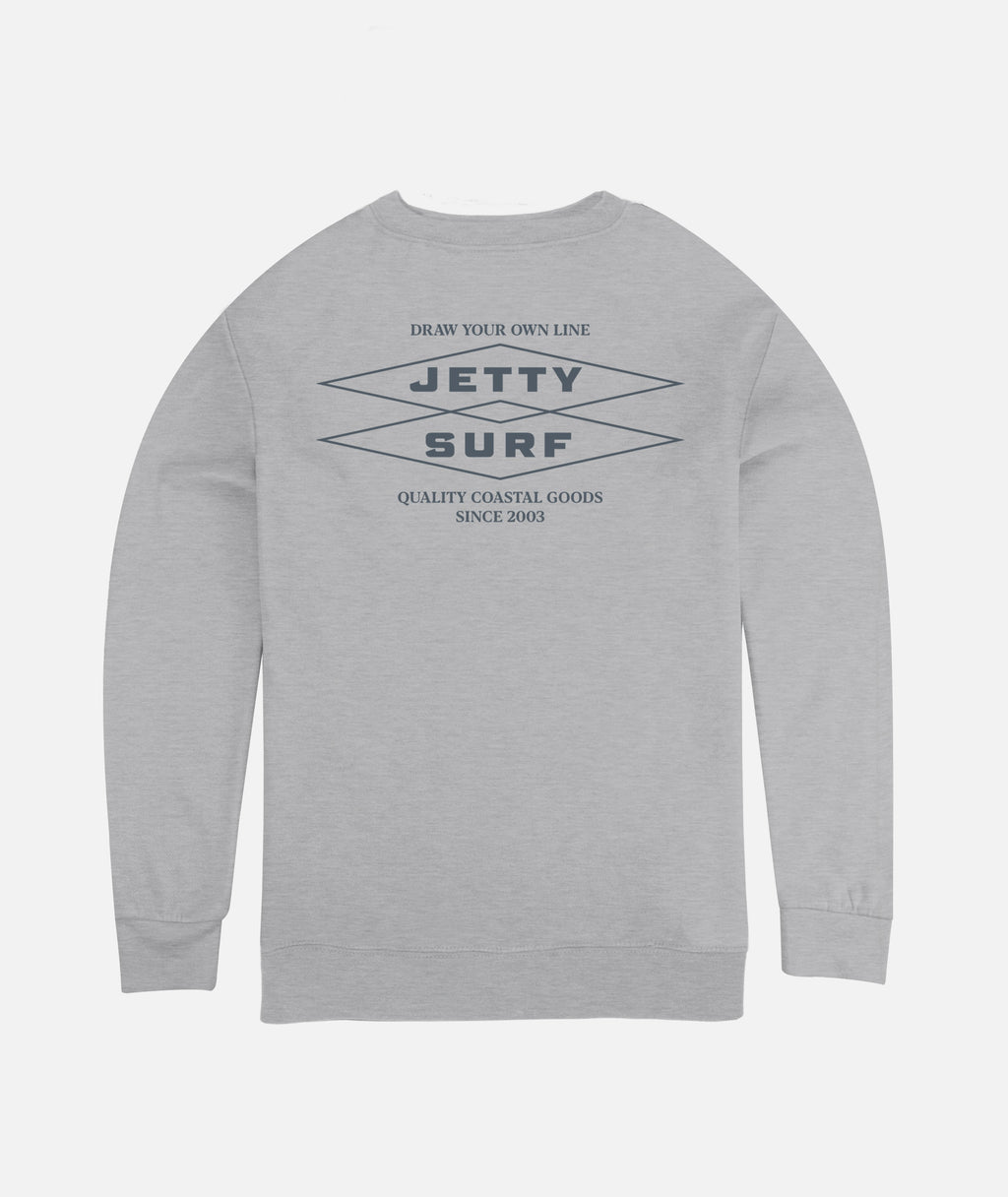 Cubic Crewneck - Heather Grey - Jetty