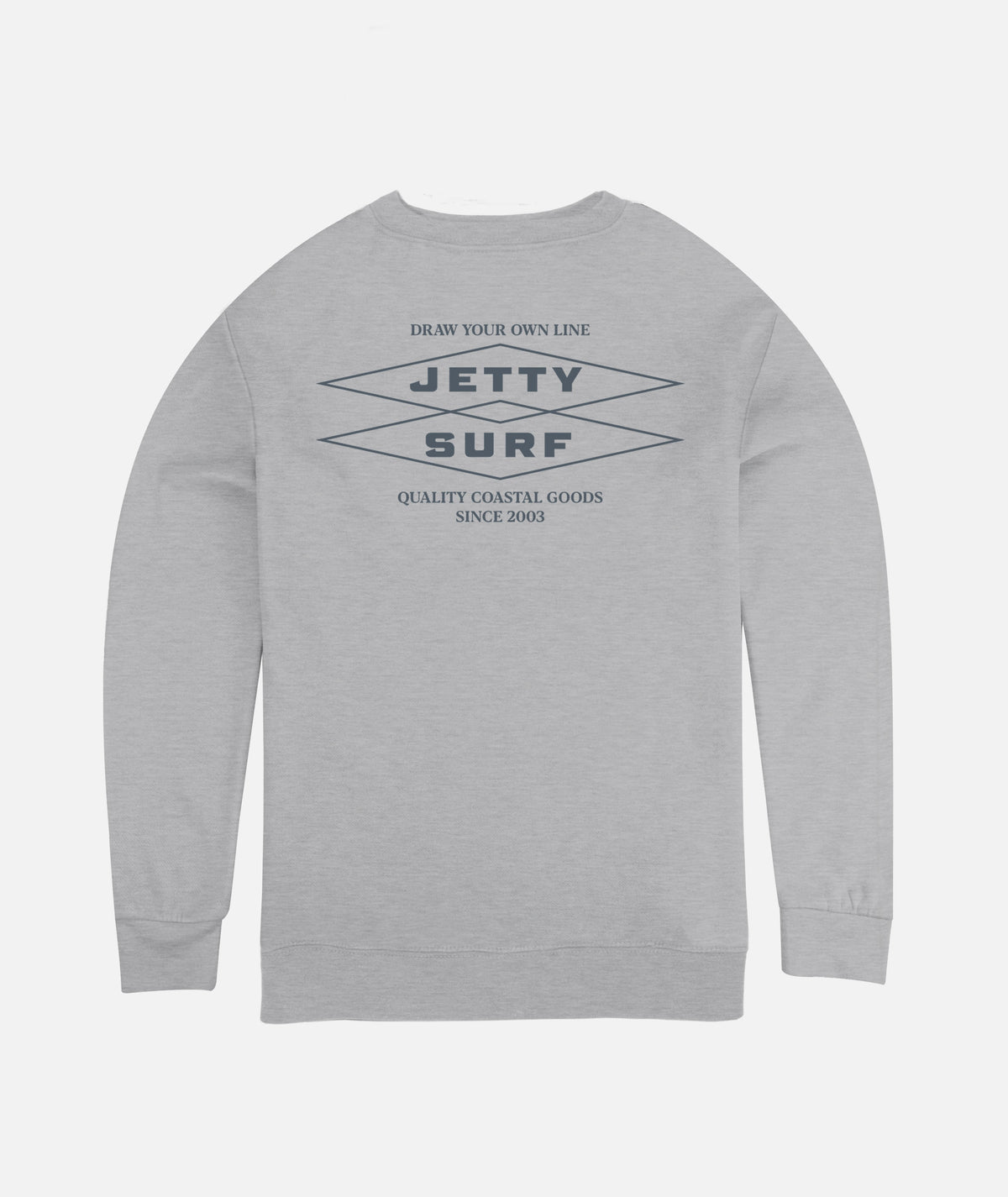 Cubic Crewneck - Heather Grey - Jetty