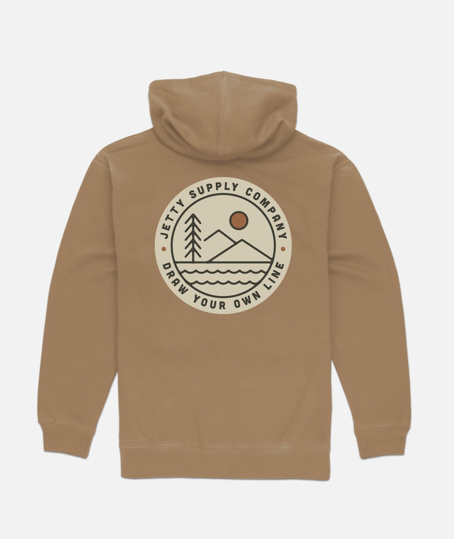 Emblem Zip Hoodie - Sand