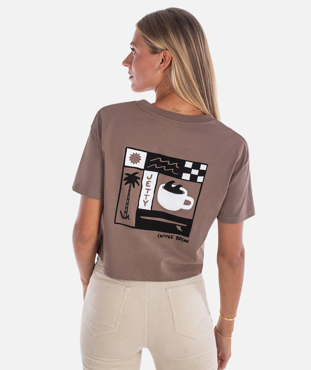 Coffee Break tee - Brown - Jetty