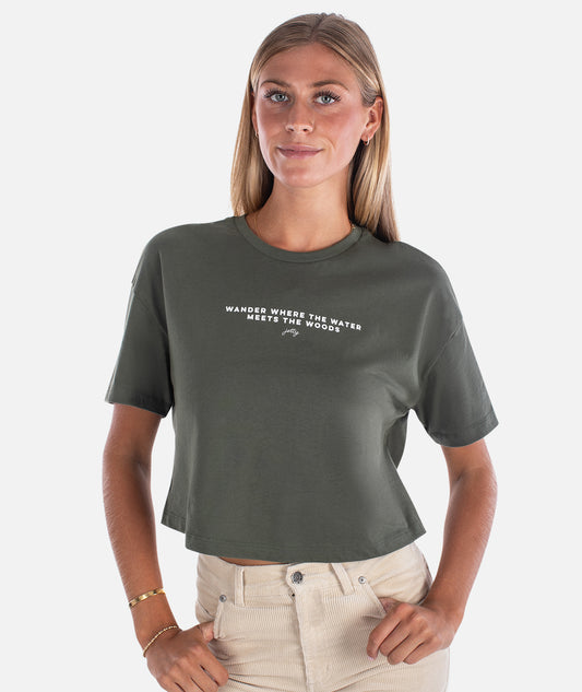 Water and Woods Tee - Military Green