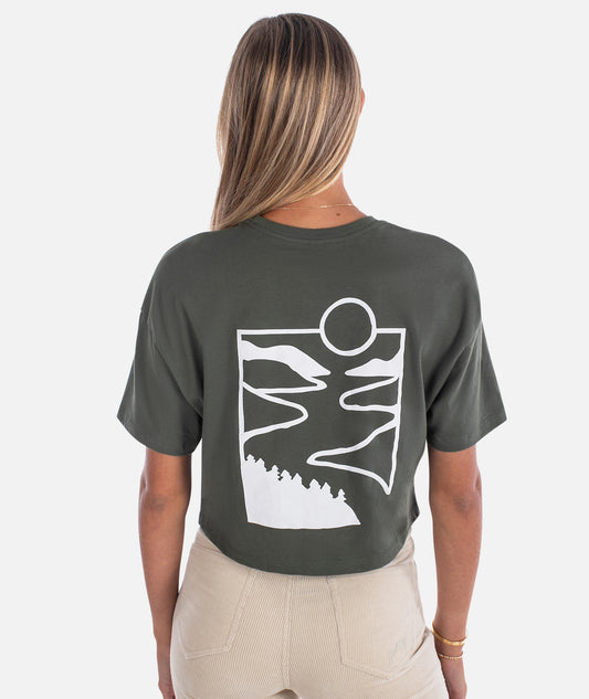 Water and Woods Tee - Military Green