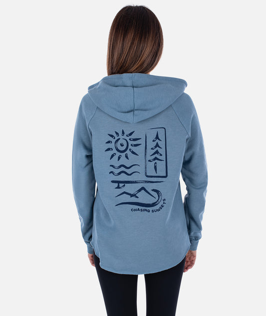 Sunsets Hoodie - Blue - Jetty