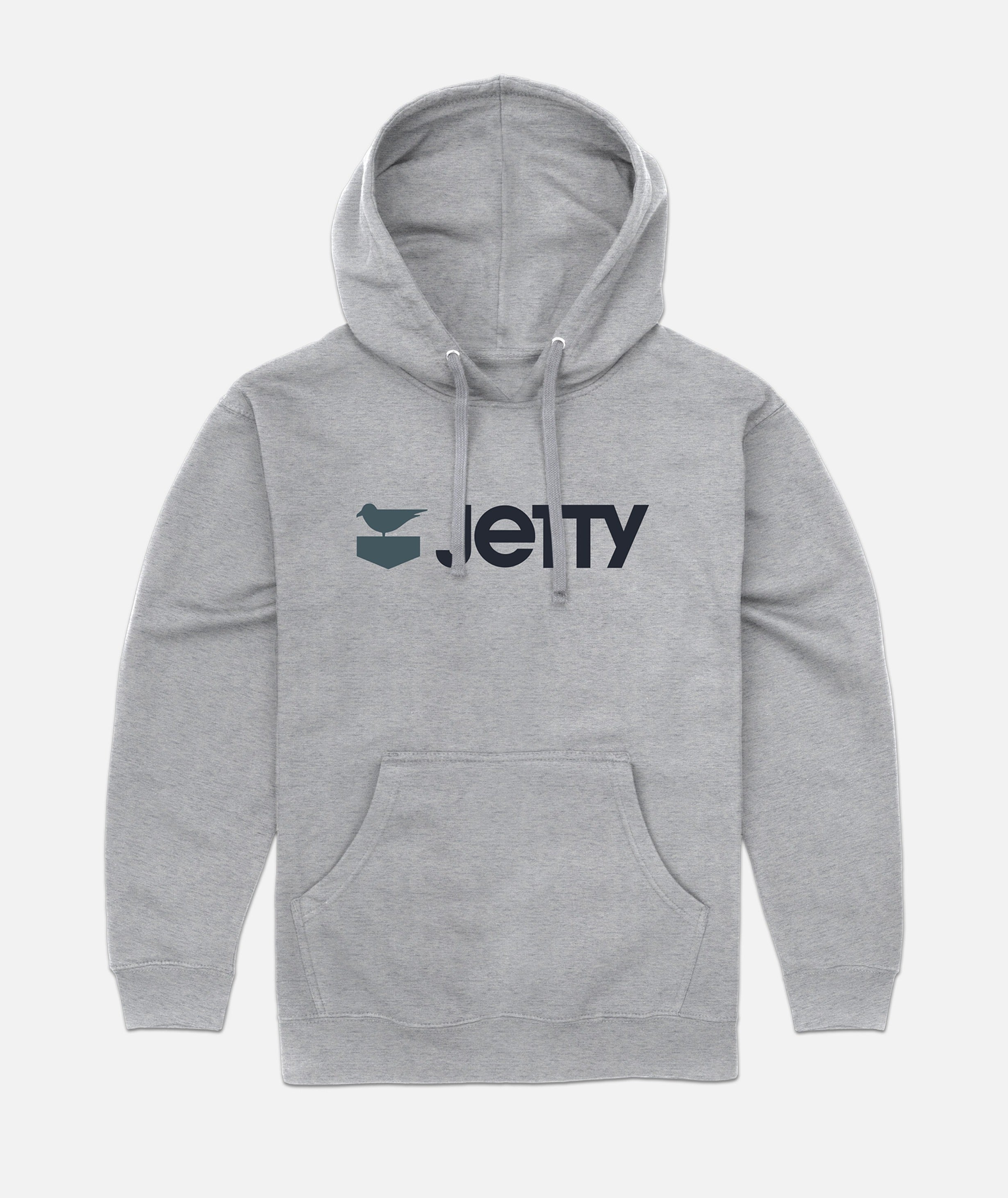 Otis Logo Hoodie - Heather Grey - Jetty