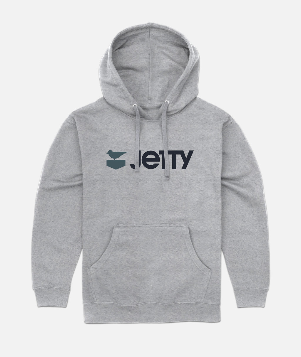 Otis Logo Hoodie - Heather Grey - Jetty